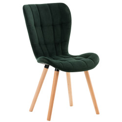 Fauteuil Elda, velours, vert