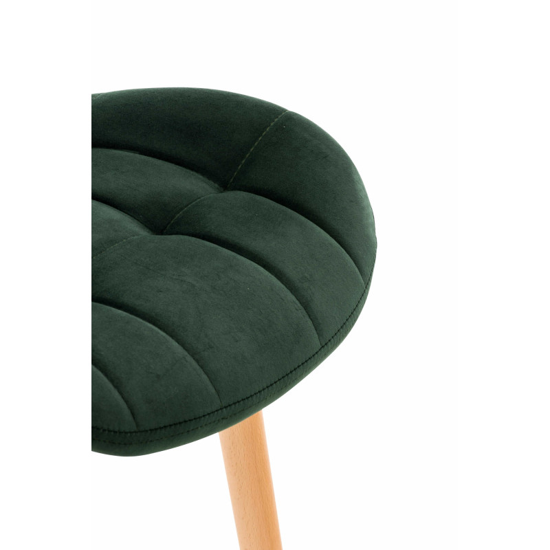 Fauteuil Elda, velours, vert