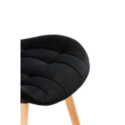Fauteuil Elda, velours, noir