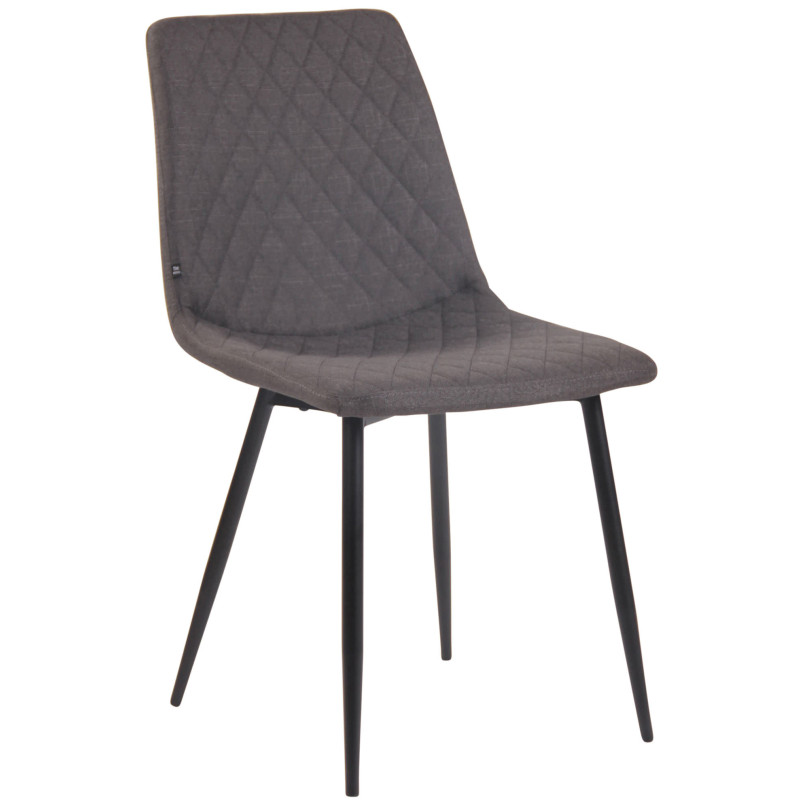 Chaise Telde, tissu gris foncé
