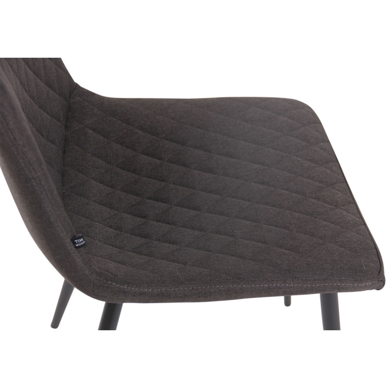 Chaise Telde, tissu gris foncé