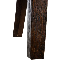 Chaise de salle à manger Zadar, tissu marron foncé antique