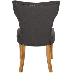 Chaise de salle à manger Zadar, tissu gris foncé clair antique