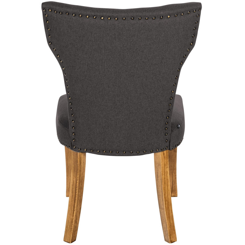 Chaise de salle à manger Zadar, tissu gris foncé clair antique