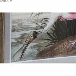 Cadre DKD Home Decor 60 x 2,5 x 60 cm Oiseau Oriental (4 Pièces)
