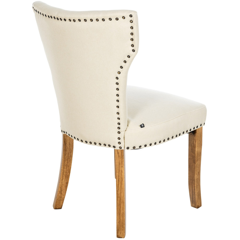 Chaise de salle à manger Zadar, tissu crème clair antique