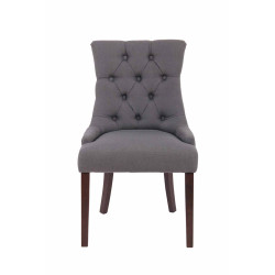 Ensemble de 2 chaises de salle à manger Aberdeen, tissu gris foncé antique