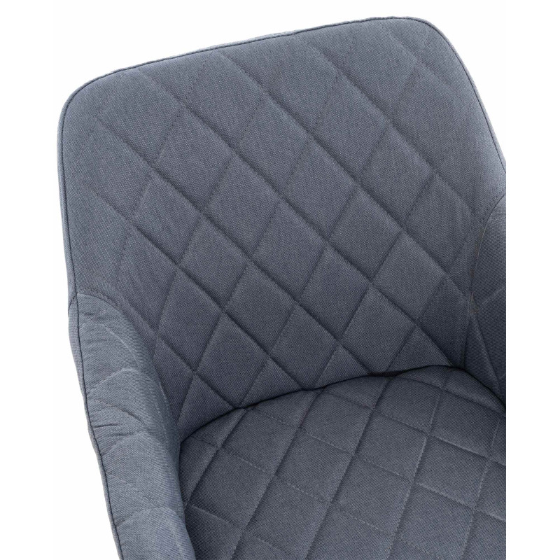 Chaise de salle à manger Shila, tissu gris foncé