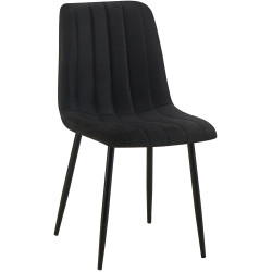 Chaise Dijon, tissu noir