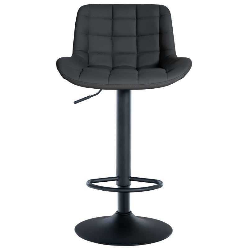 Lot de 2 tabourets de bar Tover en cuir artificiel noir