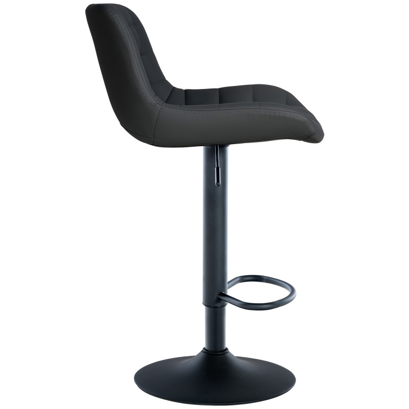 Lot de 2 tabourets de bar Tover en cuir artificiel noir