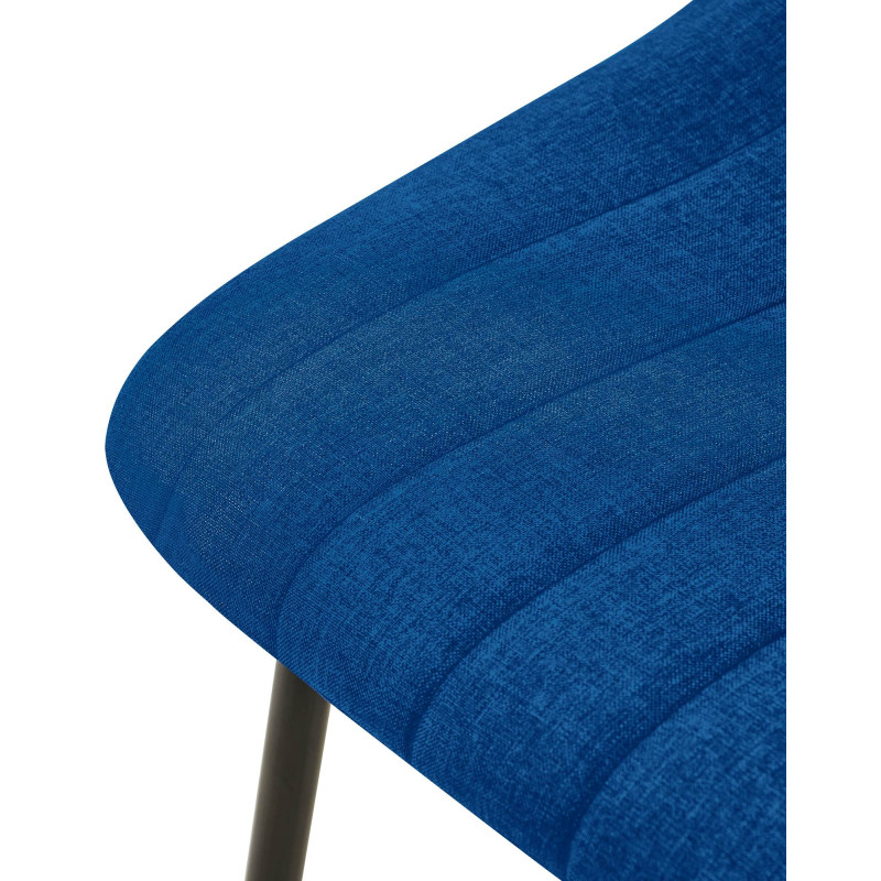 Chaise Dijon, tissu bleu