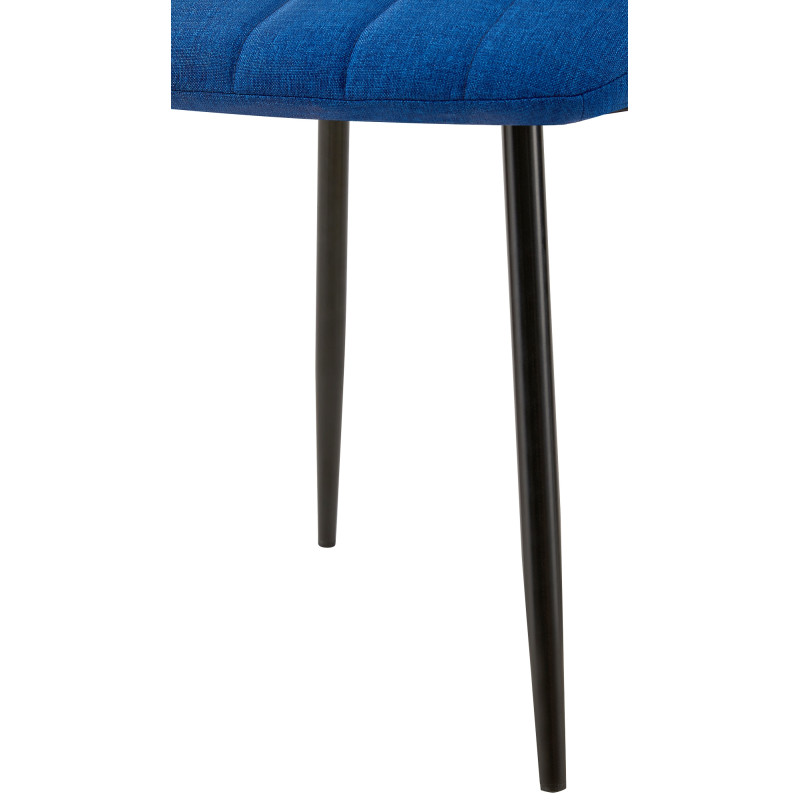 Chaise Dijon, tissu bleu