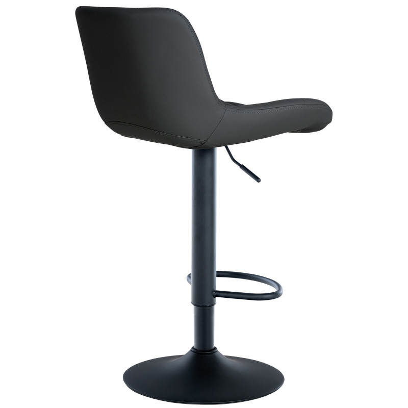 Lot de 2 tabourets de bar Tover en cuir artificiel noir