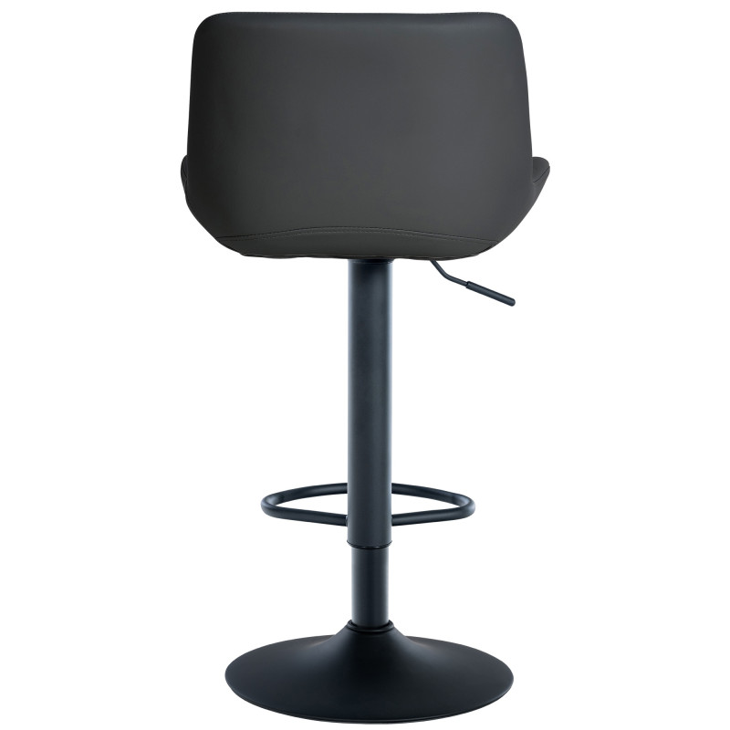 Lot de 2 tabourets de bar Tover en cuir artificiel noir