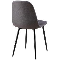 Chaise Giverny, tissu gris foncé