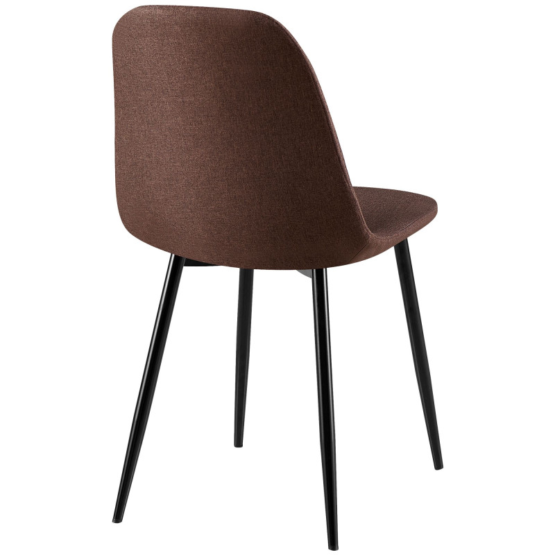 Chaise Giverny, tissu marron