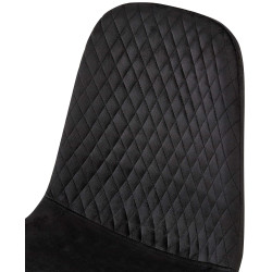 Fauteuil Giverny, velours, noir
