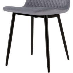 Fauteuil Giverny, velours gris