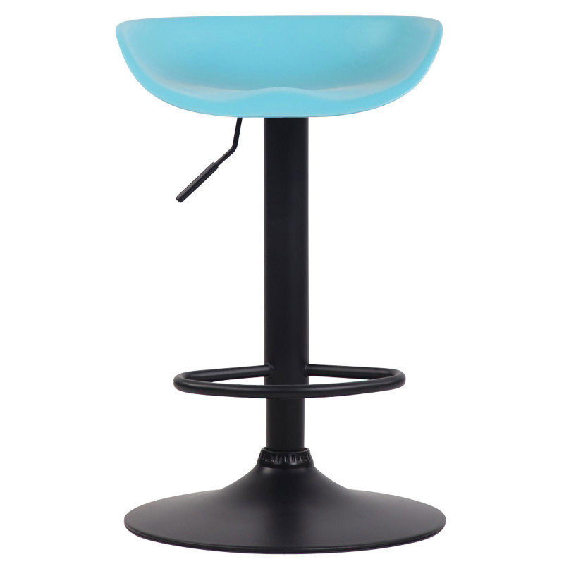 Lot de 4 tabourets de bar en plastique Anaheim, bleu