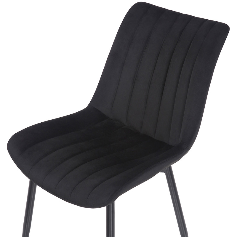 Chaise Rahden en velours noir
