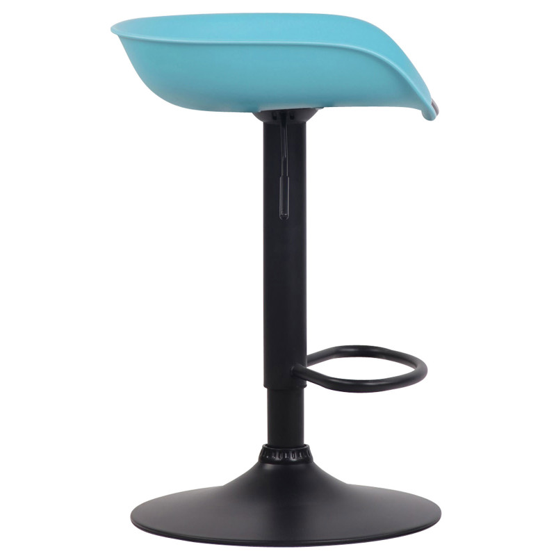 Lot de 4 tabourets de bar en plastique Anaheim, bleu