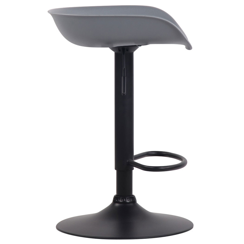 Lot de 4 tabourets de bar en plastique Anaheim, gris