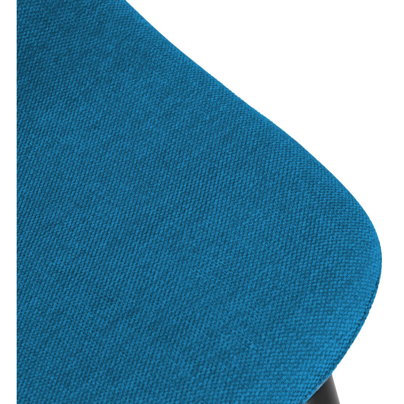 Ensemble de 4 chaises de salle à manger Napier en tissu bleu