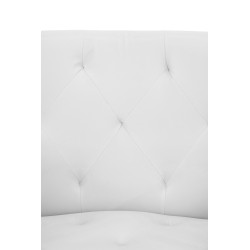 Chaise de salle à manger Langford, similicuir, blanche