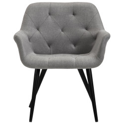 Chaise de salle à manger Langford, tissu gris