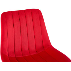 Ensemble de 2 chaises Rahden en velours rouge