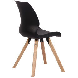 Chaise Luna, en plastique, noire
