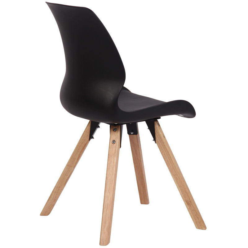 Chaise Luna, en plastique, noire
