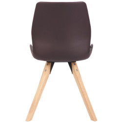 Fauteuil Luna, similicuir, marron