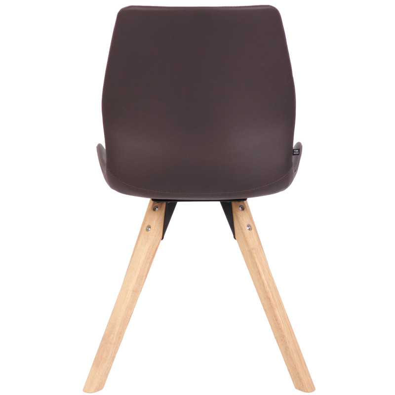 Fauteuil Luna, similicuir, marron
