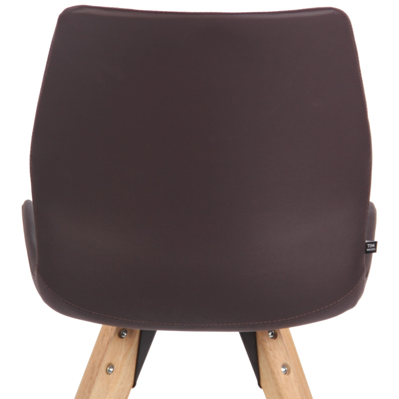 Fauteuil Luna, similicuir, marron