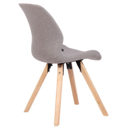 Chaise Luna, tissu gris