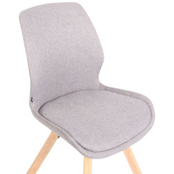 Chaise Luna, tissu gris