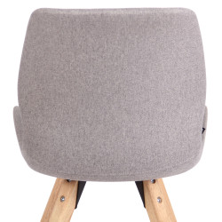 Chaise Luna, tissu gris