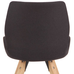 Chaise Luna, tissu noir