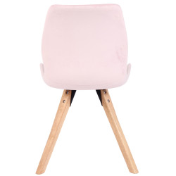 Fauteuil Luna, velours, rose
