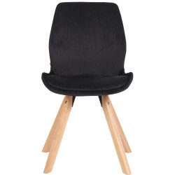 Fauteuil Luna, velours, noir