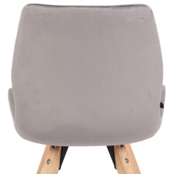Fauteuil Luna, velours gris