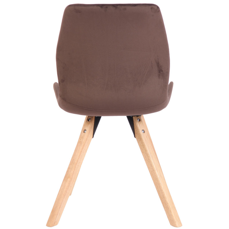 Fauteuil Luna, velours, marron