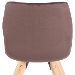 Fauteuil Luna, velours, marron