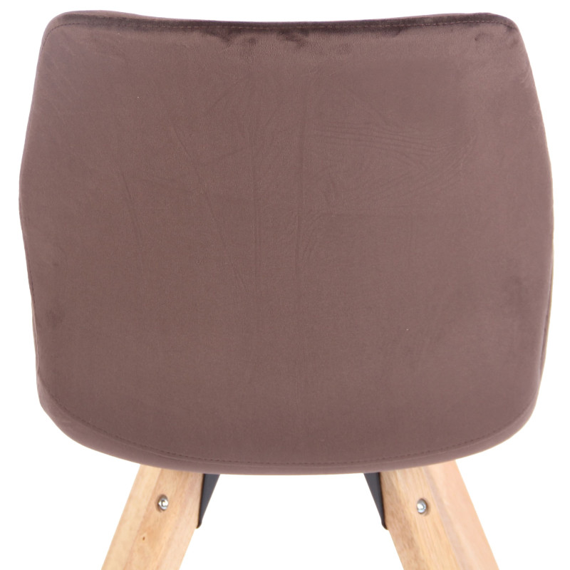 Fauteuil Luna, velours, marron