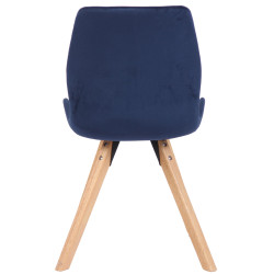 Fauteuil Luna, velours, bleu