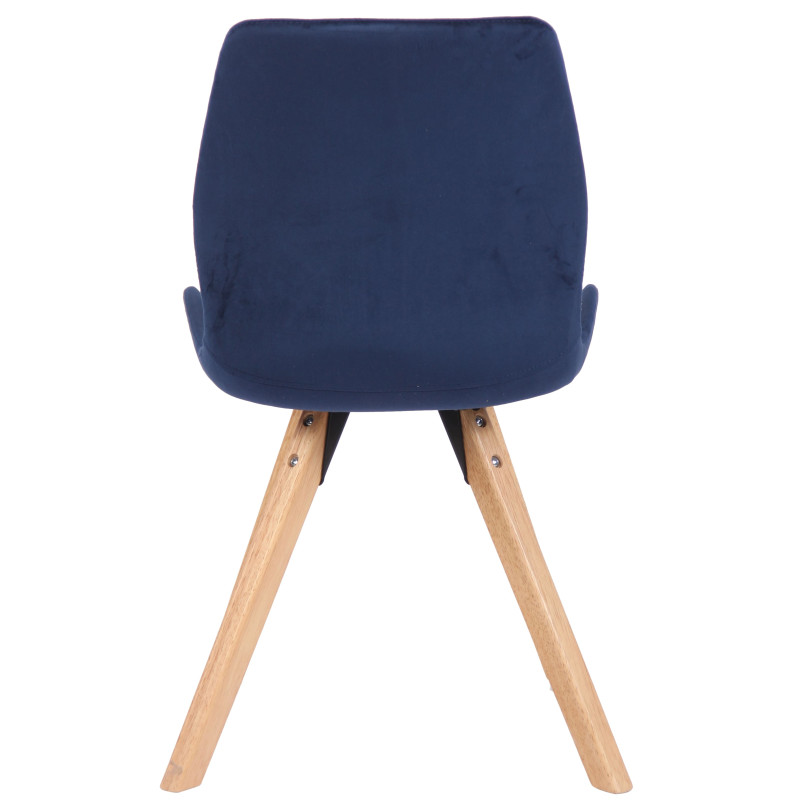 Fauteuil Luna, velours, bleu