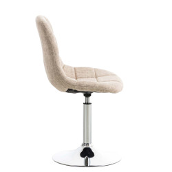 Ensemble de 2 chaises Emil en tissu crème