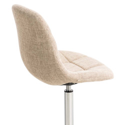 Ensemble de 2 chaises Emil en tissu crème